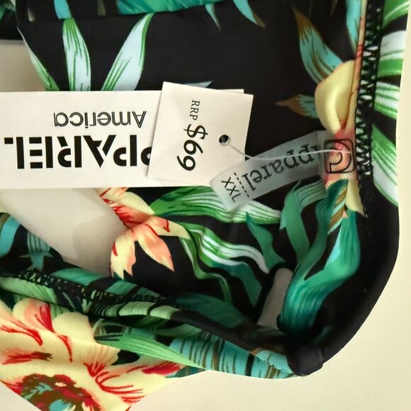 Cupshe Tropical Floral Bikini Set Size XXL Two Piece Racerback High Cut Bottoms - Picture 7 of 11